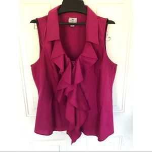 Fuchsia Ruffled Blouse